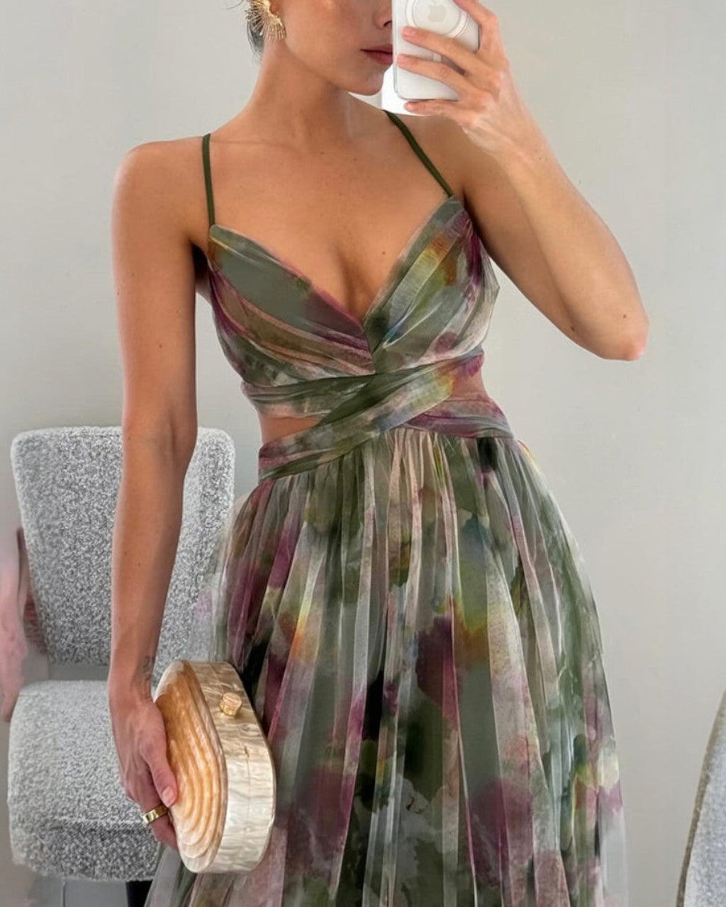 Giselle - Precioso vestido largo con estampado floral