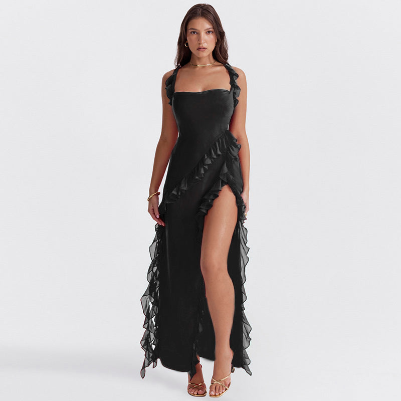 Isidora Basic™ | Vestido Maxi con Volantes