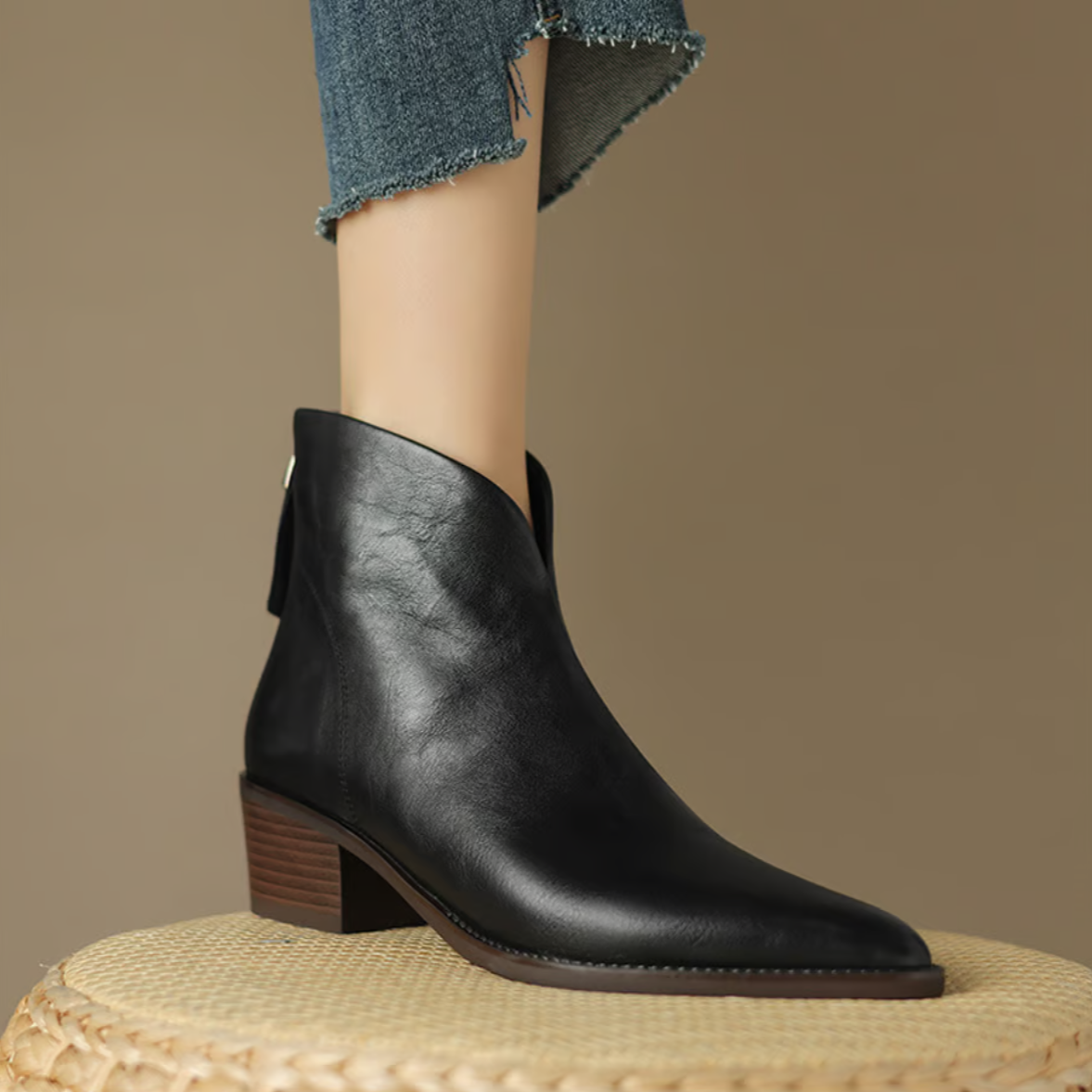Camila | Botines de Lujo con Tacón Bajo