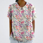 Estampado de flores blancas