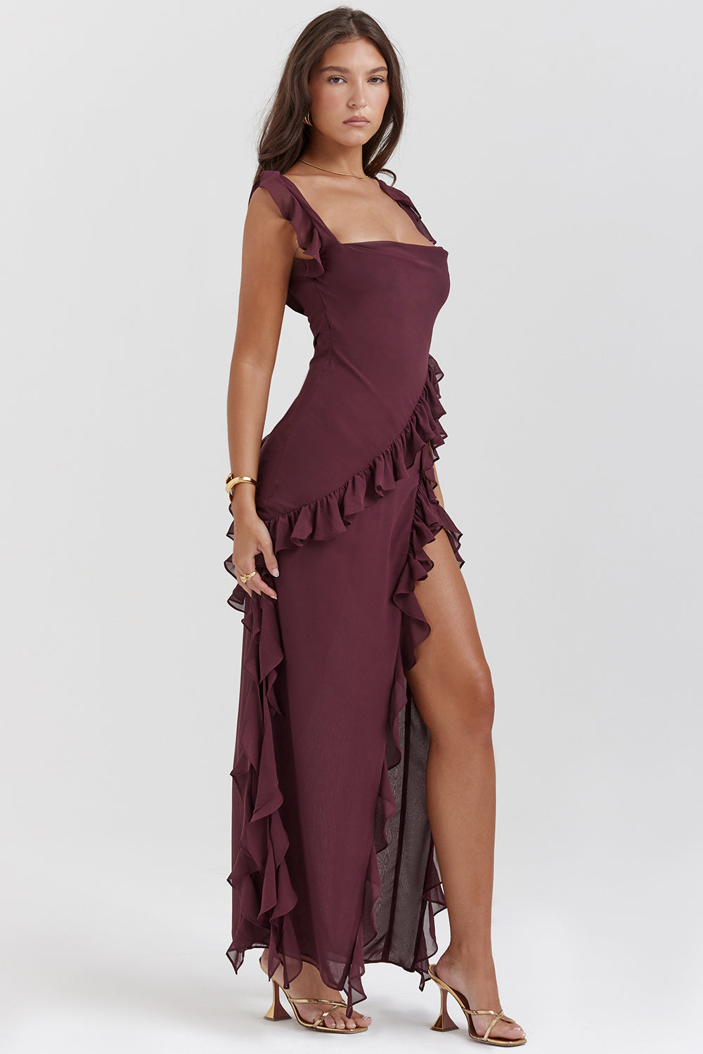 Isidora Basic™ | Vestido Maxi con Volantes