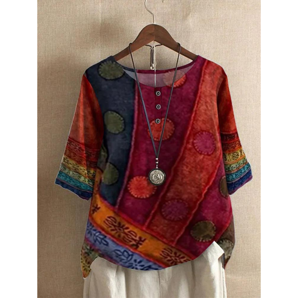 Valarie™ – Top Bohemio Fluido y Colorido
