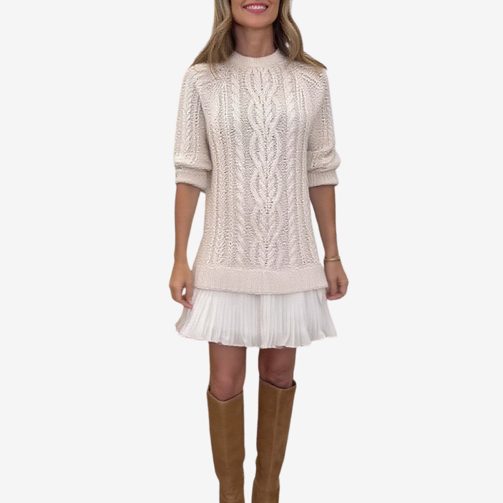 Eliane™ – Vestido Suéter de Estilo Natural