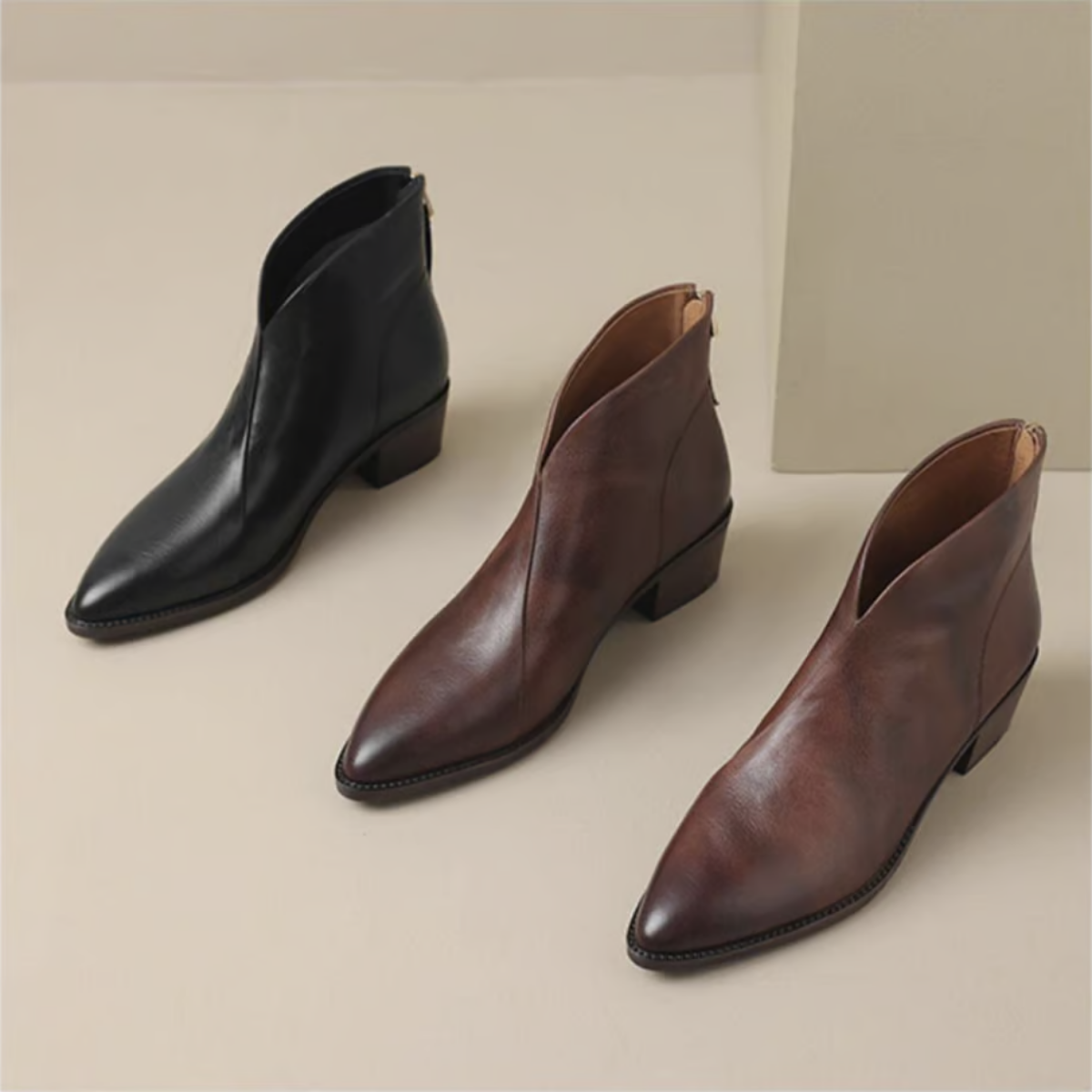 Camila | Botines de Lujo con Tacón Bajo