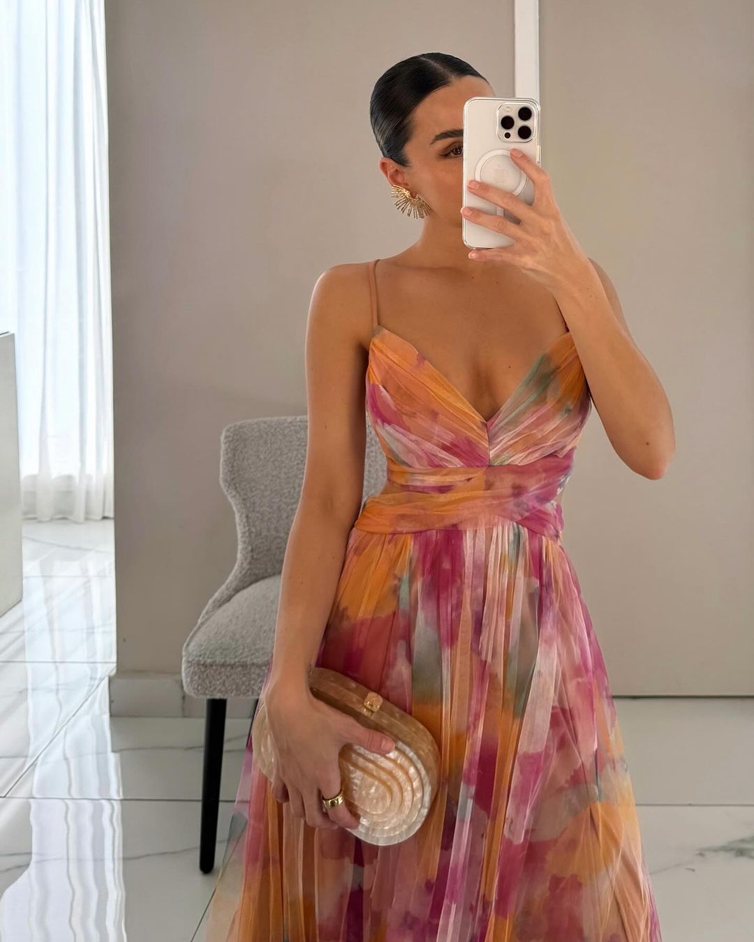 Giselle - Precioso vestido largo con estampado floral