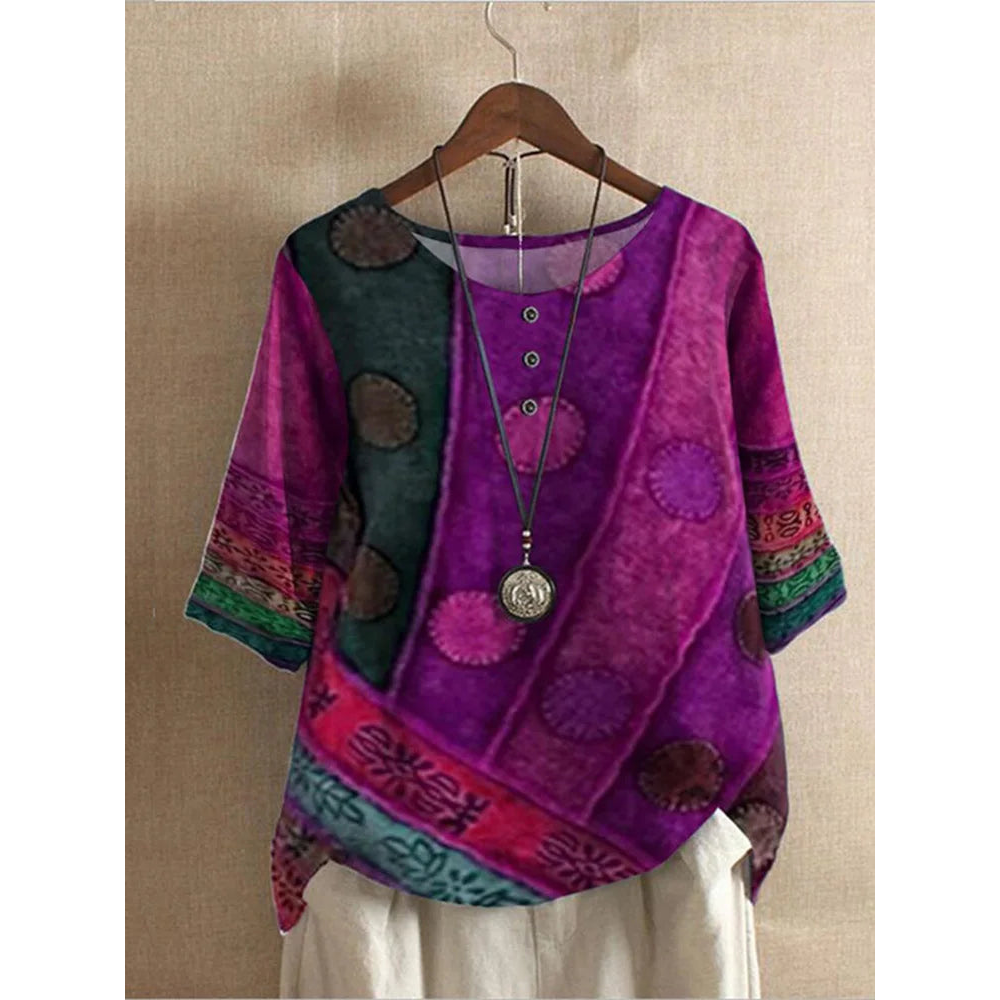 Valarie™ – Top Bohemio Fluido y Colorido
