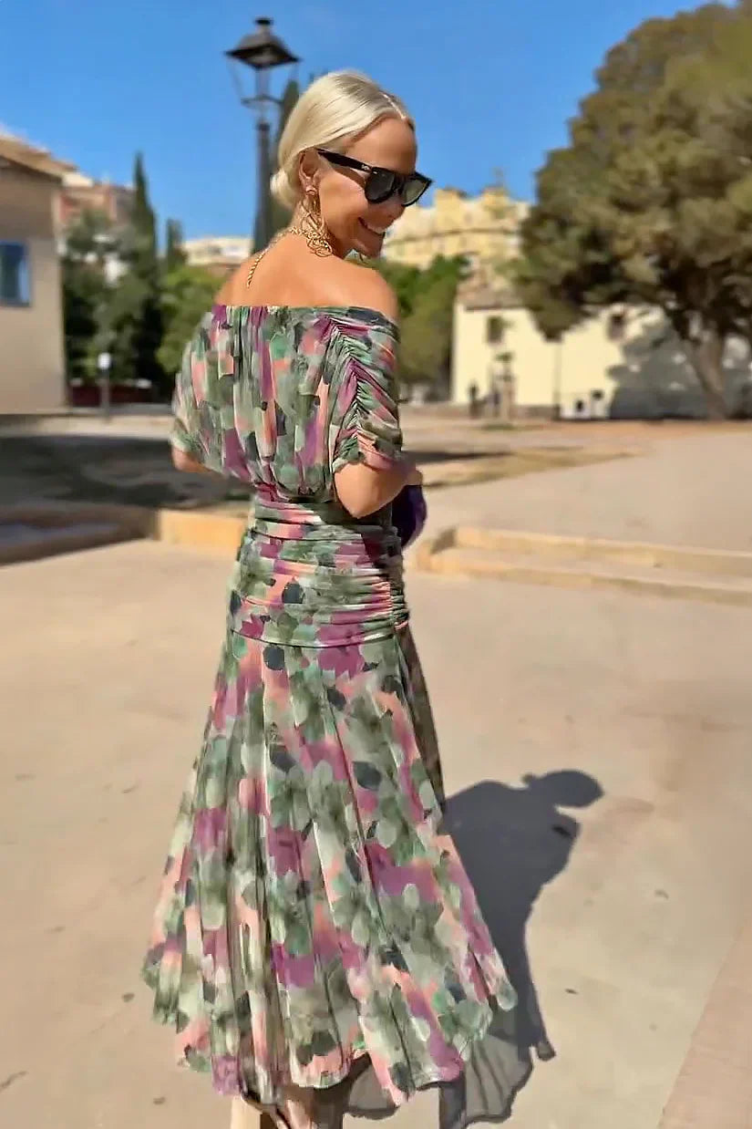 Louise | Elegante vestido largo de fiesta con cuello en V