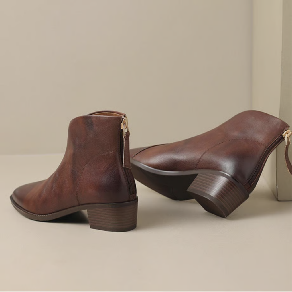 Camila | Botines de Lujo con Tacón Bajo
