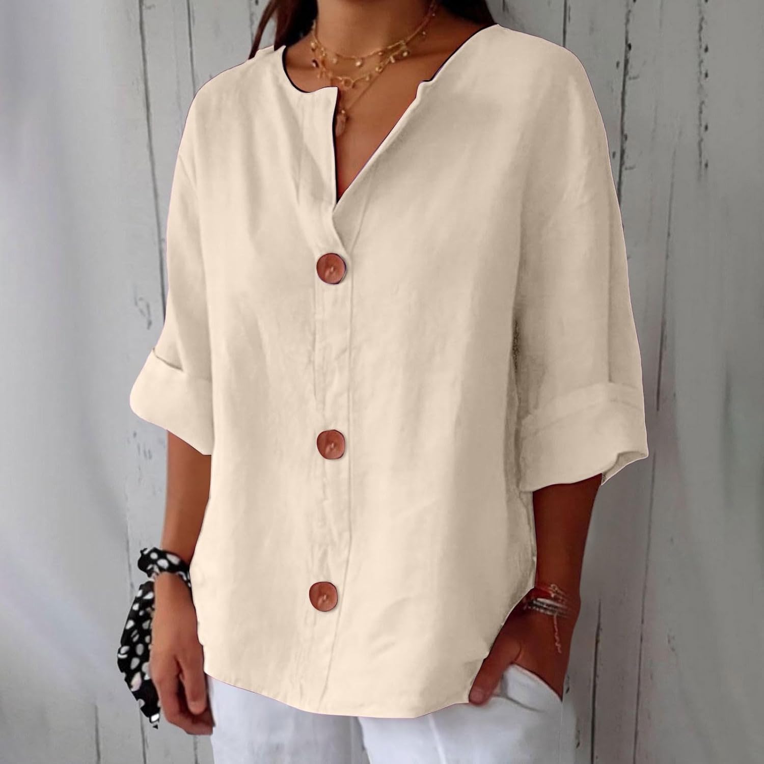 Clara™ – Blusa de Lino Casual y Atemporal
