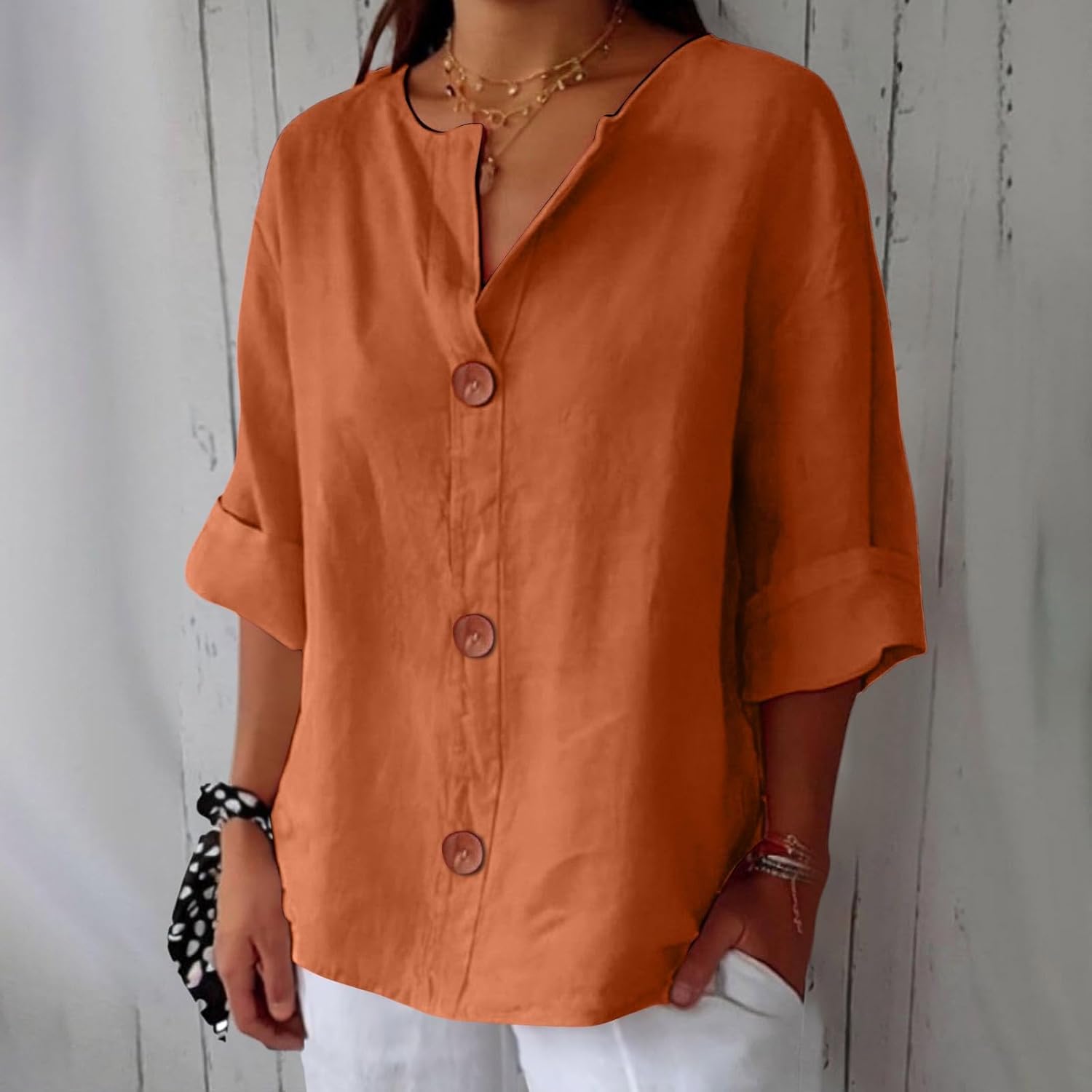 Clara™ – Blusa de Lino Casual y Atemporal