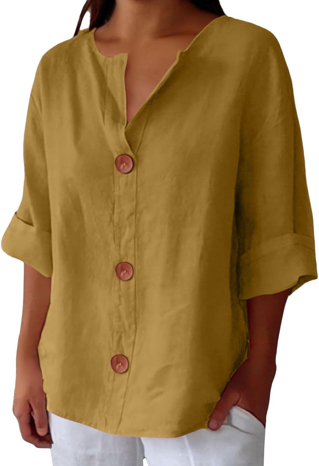 Clara™ – Blusa de Lino Casual y Atemporal