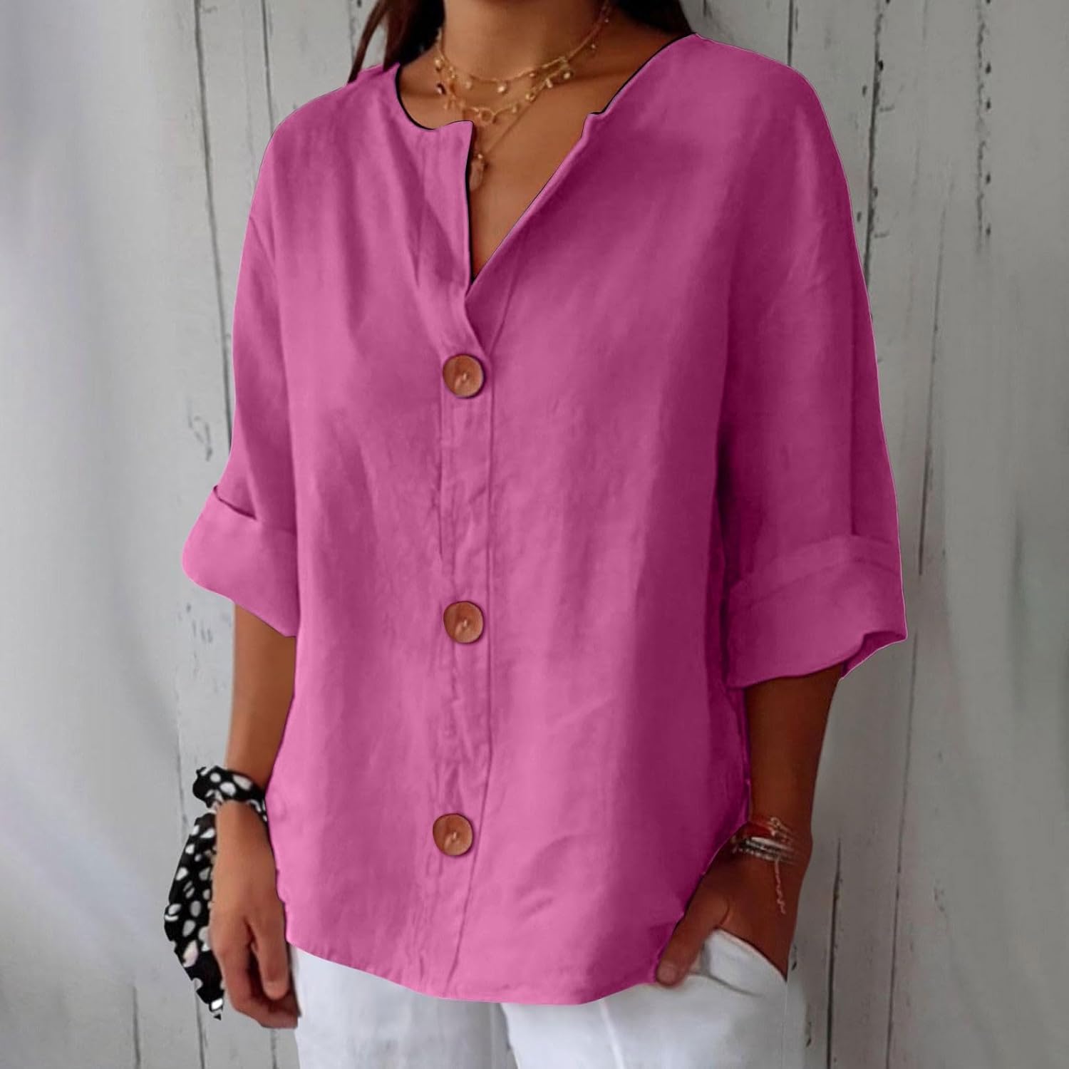 Clara™ – Blusa de Lino Casual y Atemporal