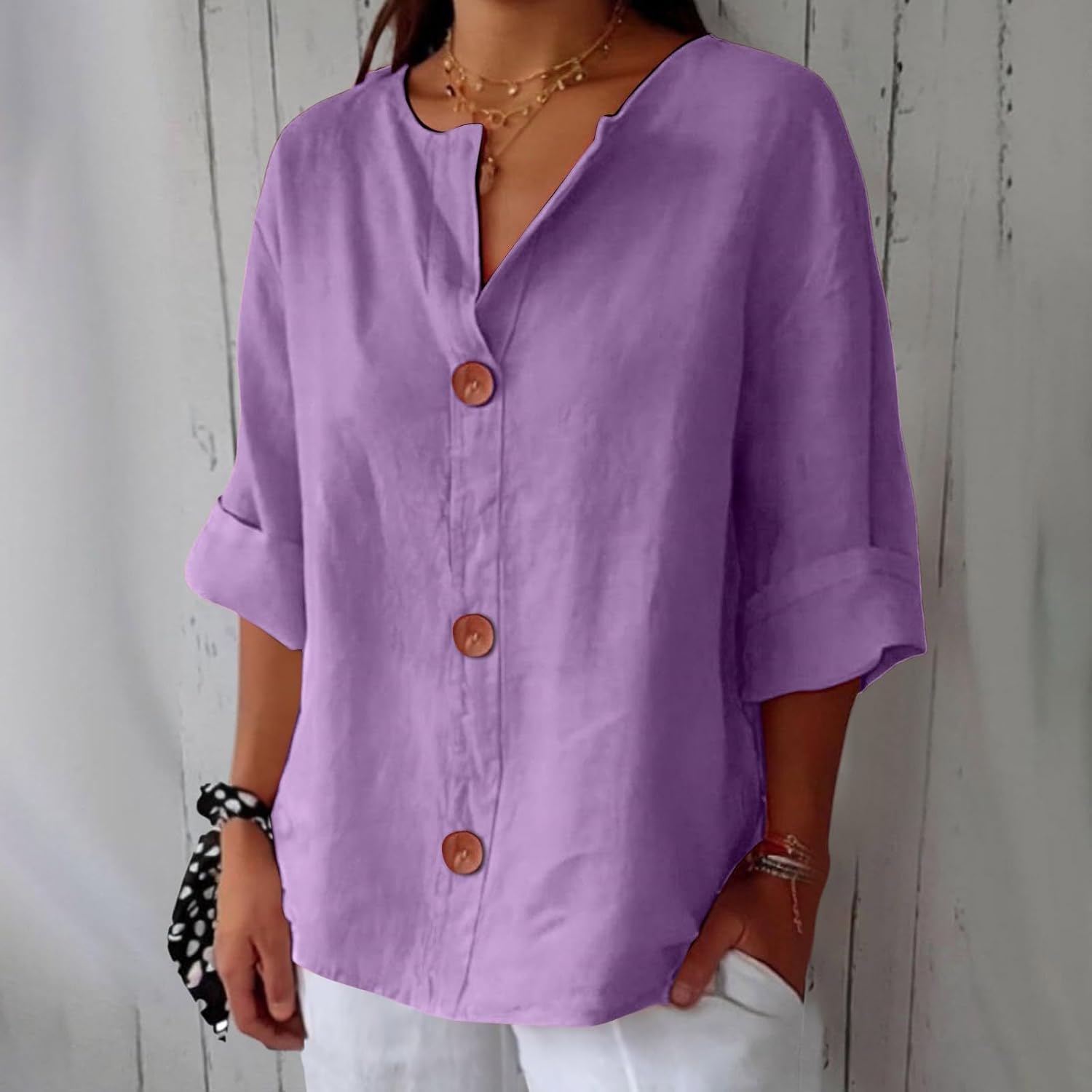 Clara™ – Blusa de Lino Casual y Atemporal