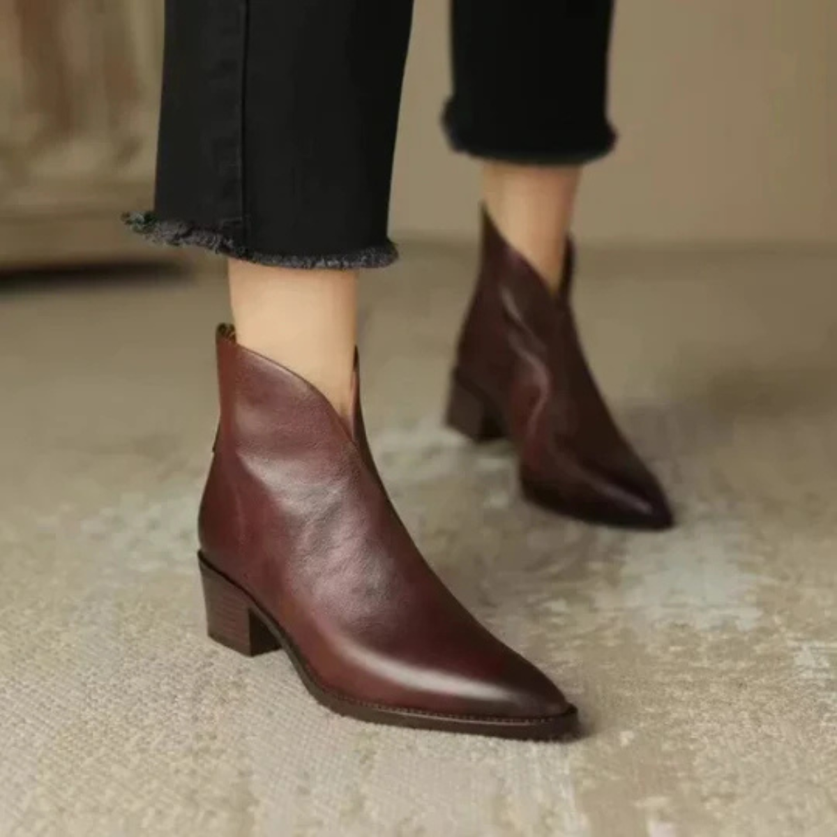 Camila | Botines de Lujo con Tacón Bajo