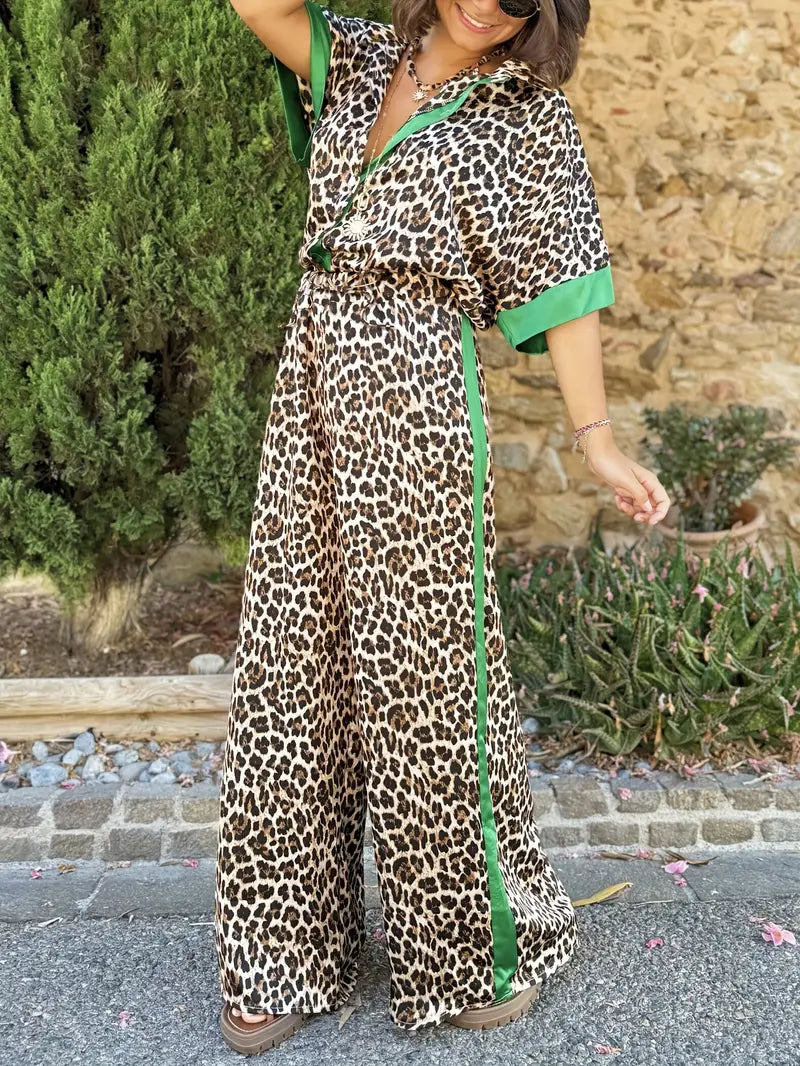Quila - Conjunto holgado con estampado de leopardo