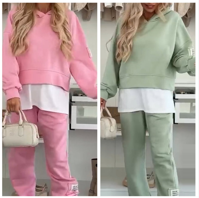 Saray - Traje casual de sudadera con capucha para mujer