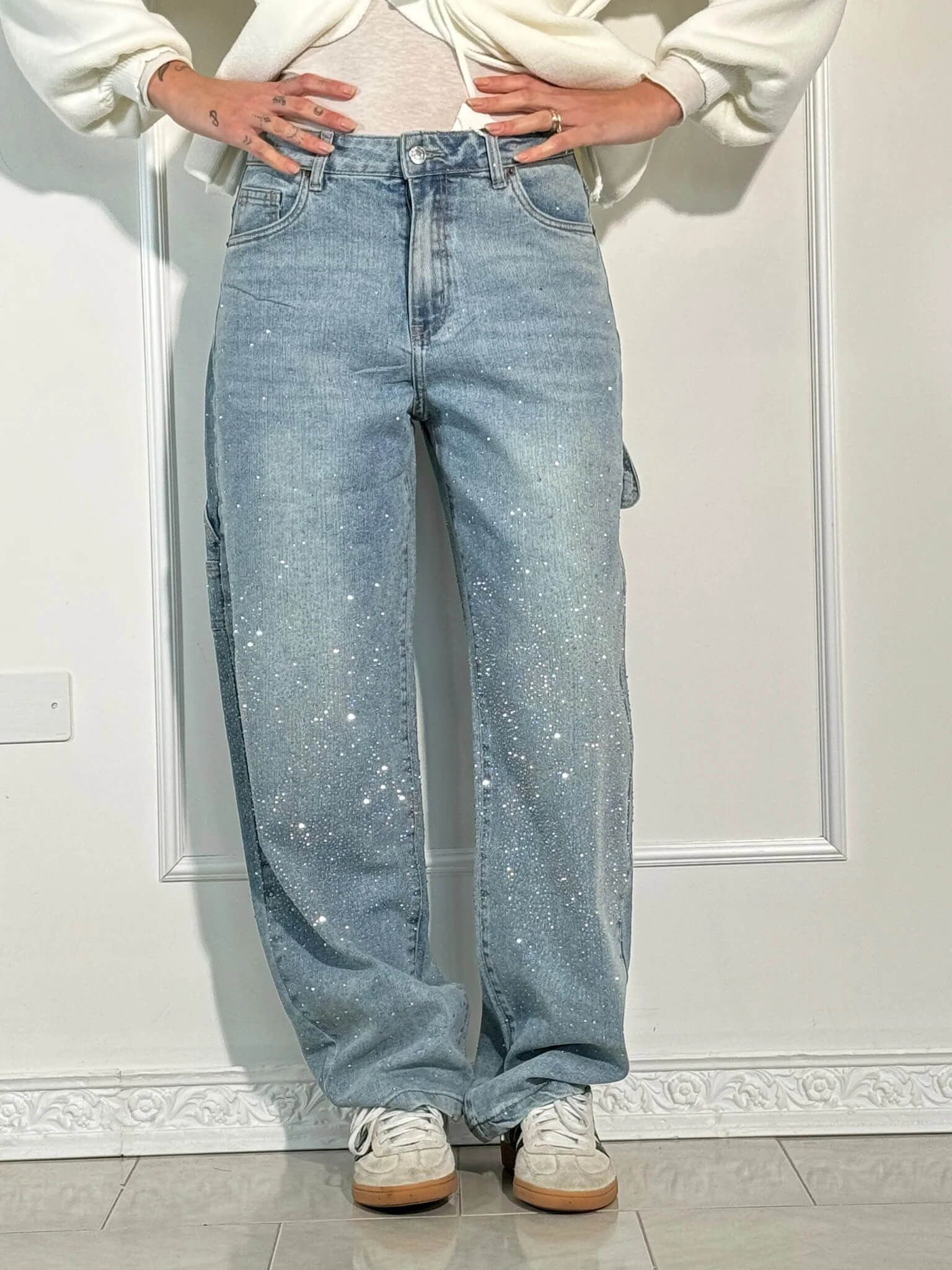 Esther | Pantalón vaquero brillante