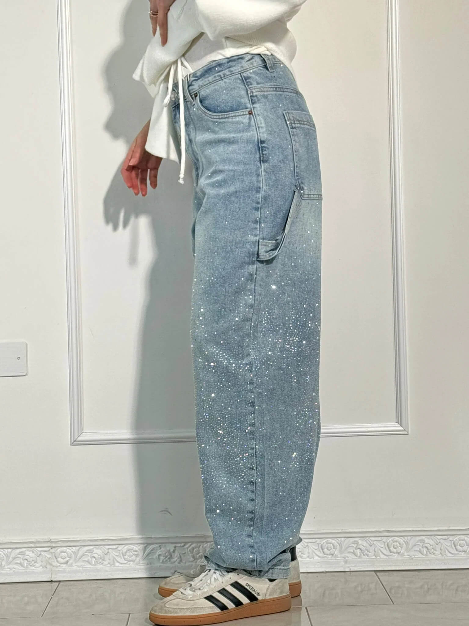 Esther | Pantalón vaquero brillante