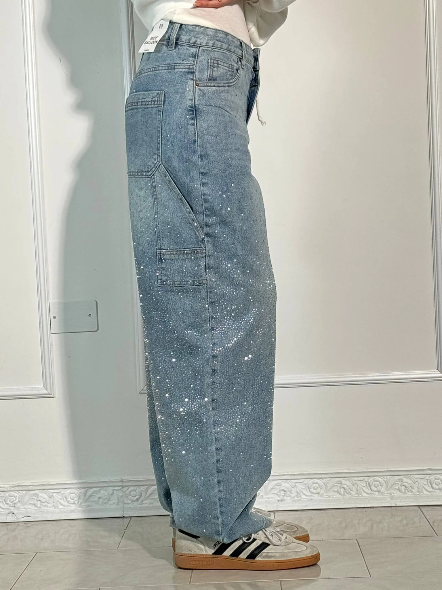Esther | Pantalón vaquero brillante
