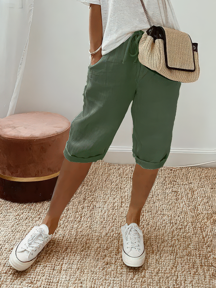 Clara ™ | Pantalones cortos de confort con dobladillo enrollado