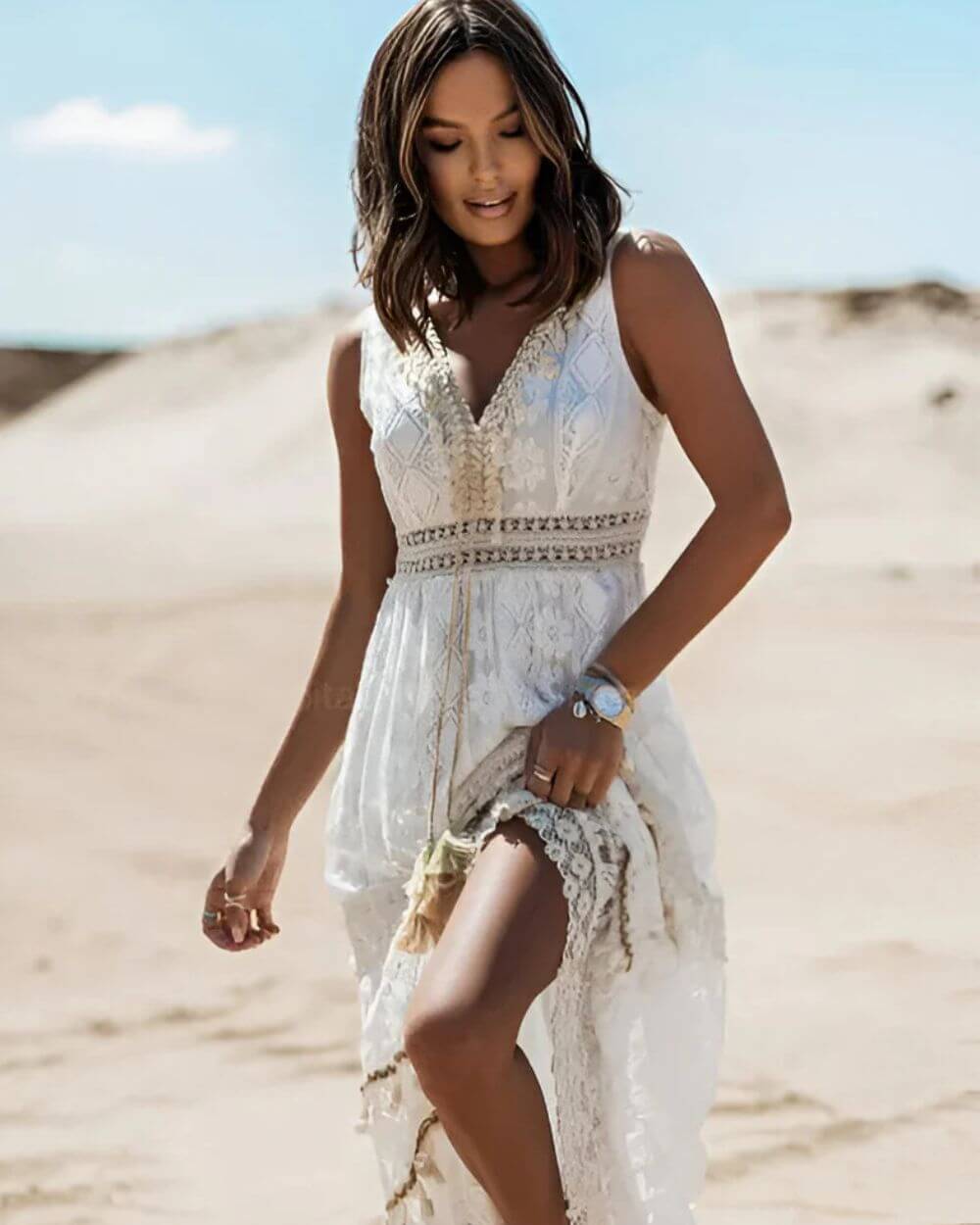 Yoli - Elegante vestido de estilo bohemio