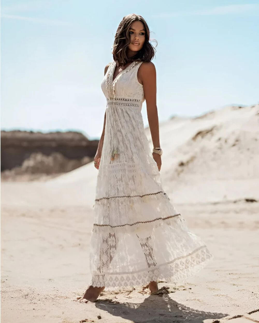 Yoli - Elegante vestido de estilo bohemio