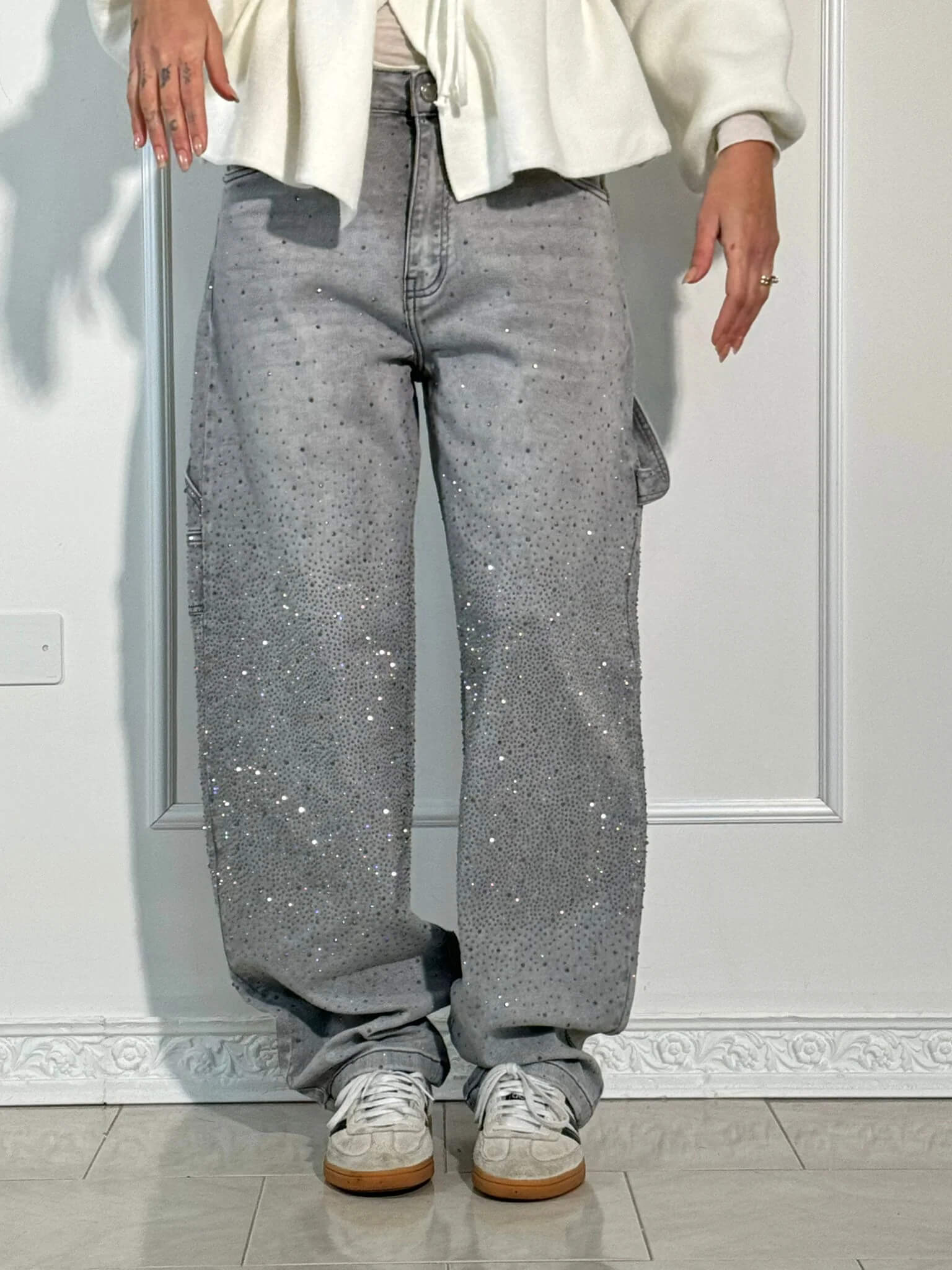 Esther | Pantalón vaquero brillante
