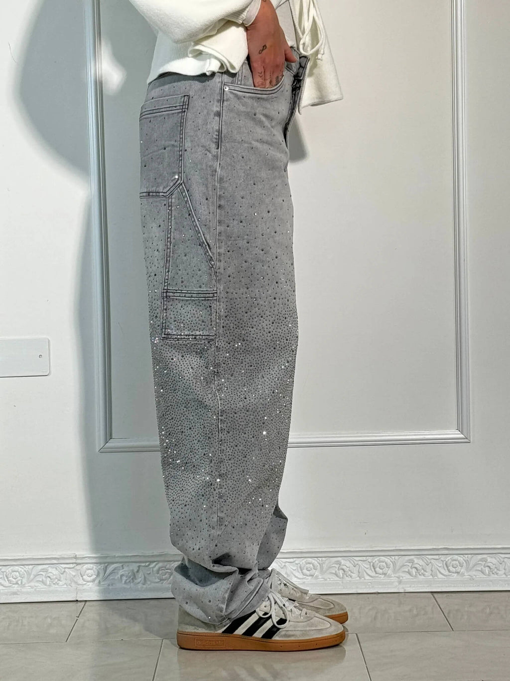 Esther | Pantalón vaquero brillante
