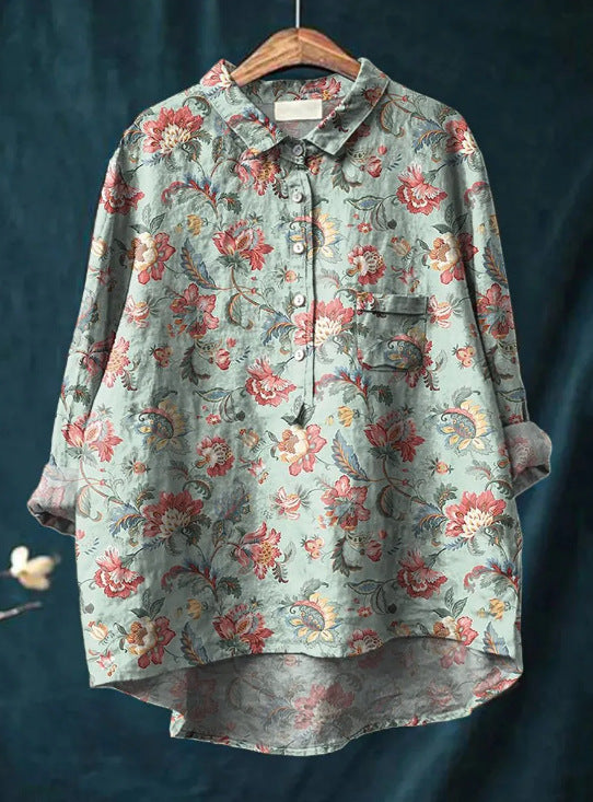Sonia - Blusa de flores clasica