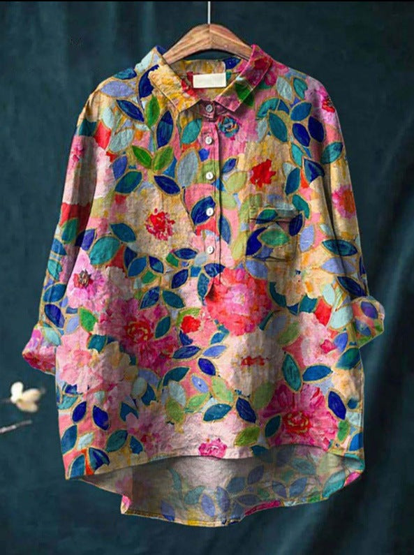 Sonia - Blusa de flores clasica