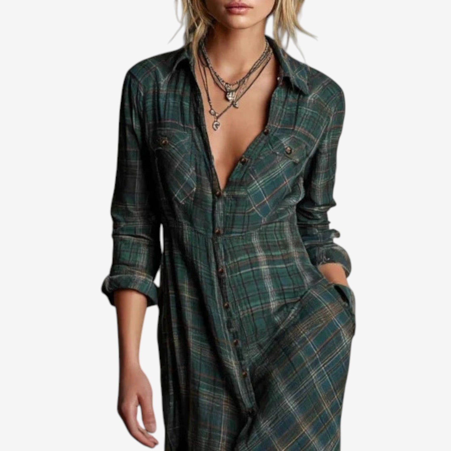 Cecilia™ – Camisa Larga con Caída Elegante