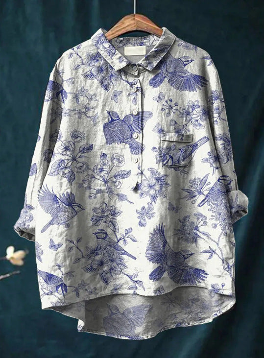 Sonia - Blusa de flores clasica