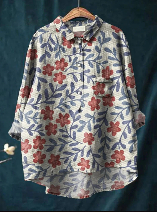 Sonia - Blusa de flores clasica