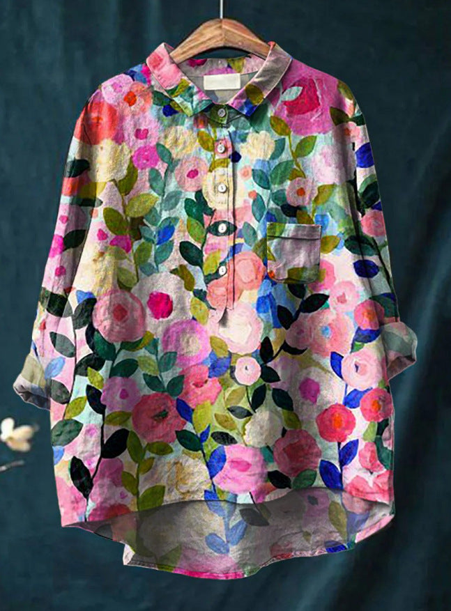 Sonia - Blusa de flores clasica