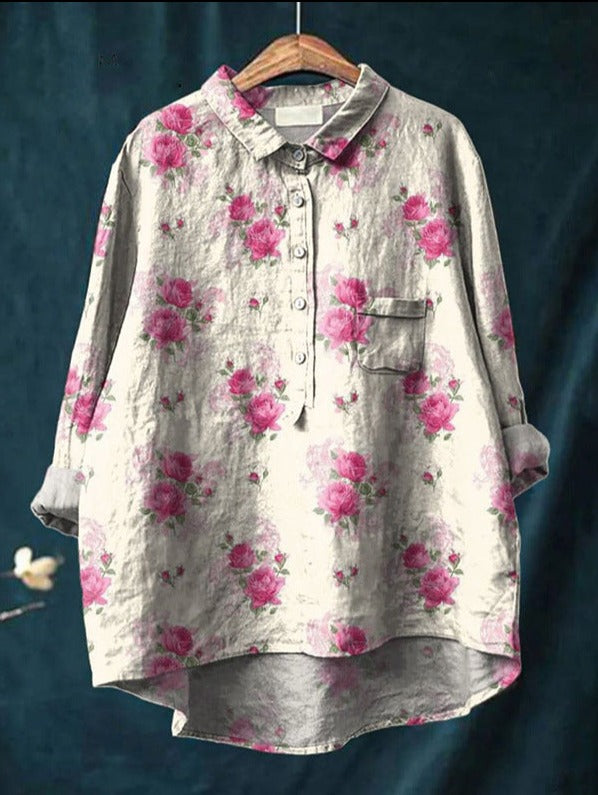 Sonia - Blusa de flores clasica