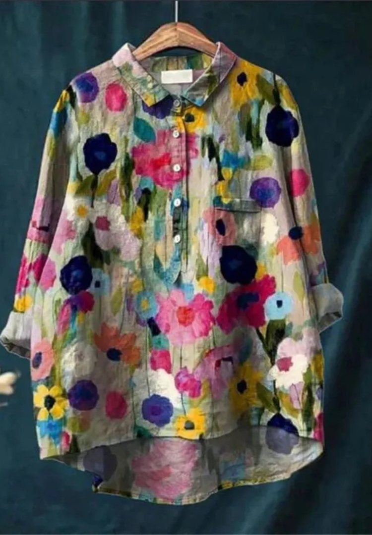 Sonia - Blusa de flores clasica