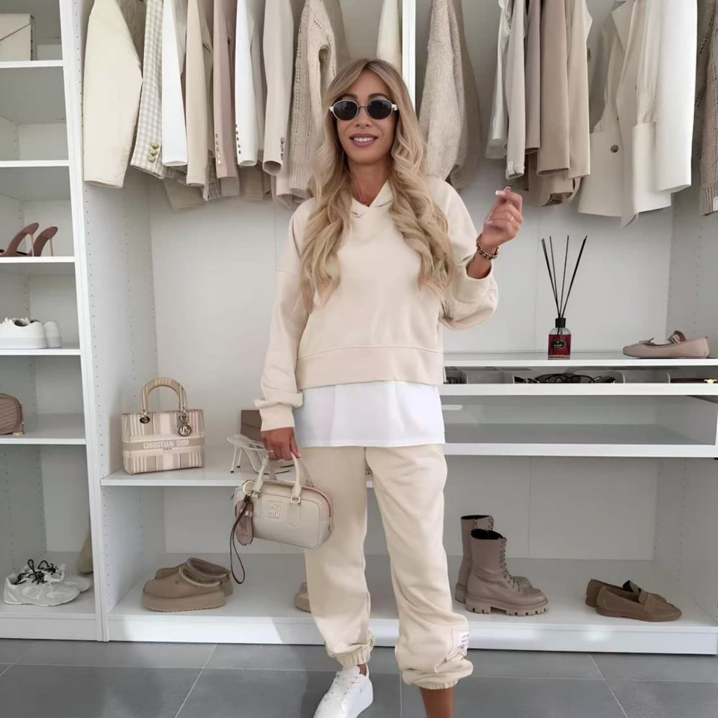 Saray - Traje casual de sudadera con capucha para mujer