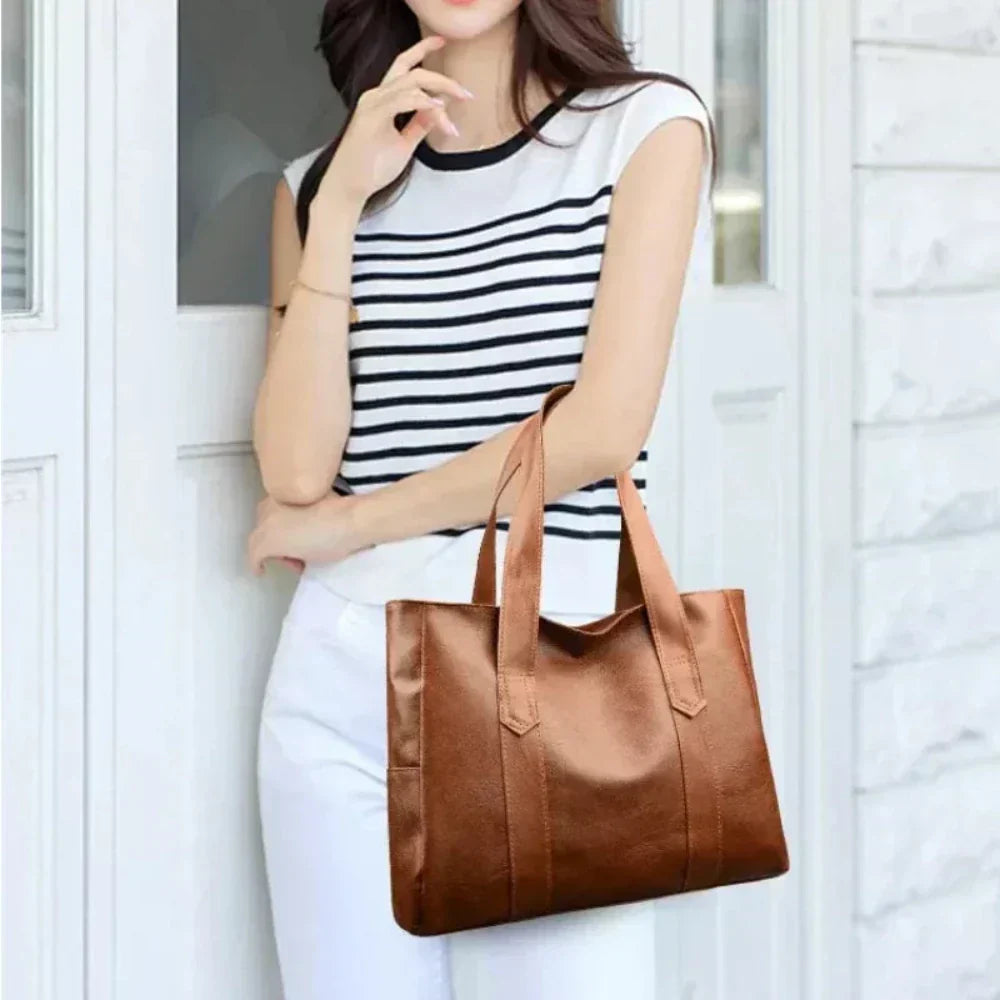 Nora | Bolsa de hombro suave de lujo minimalista