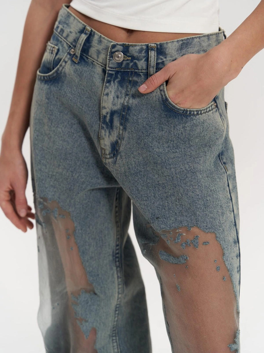 Vero-Vaqueros transparentes azules