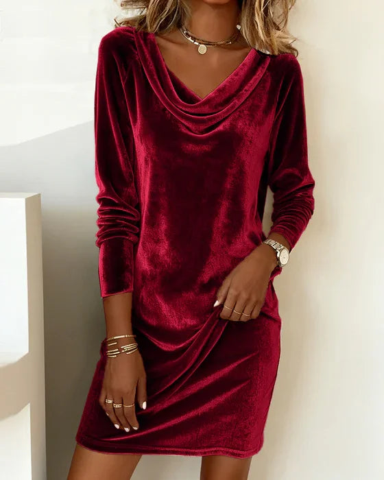 Fresa – Vestido de Terciopelo de Corte Holgado