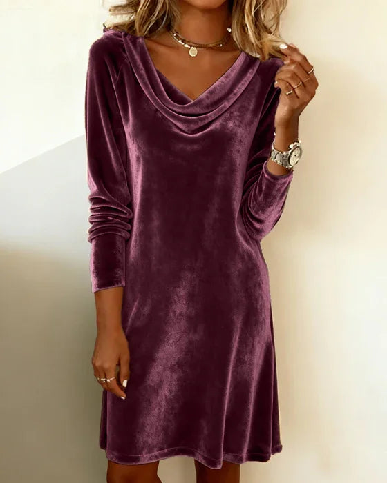 Fresa – Vestido de Terciopelo de Corte Holgado