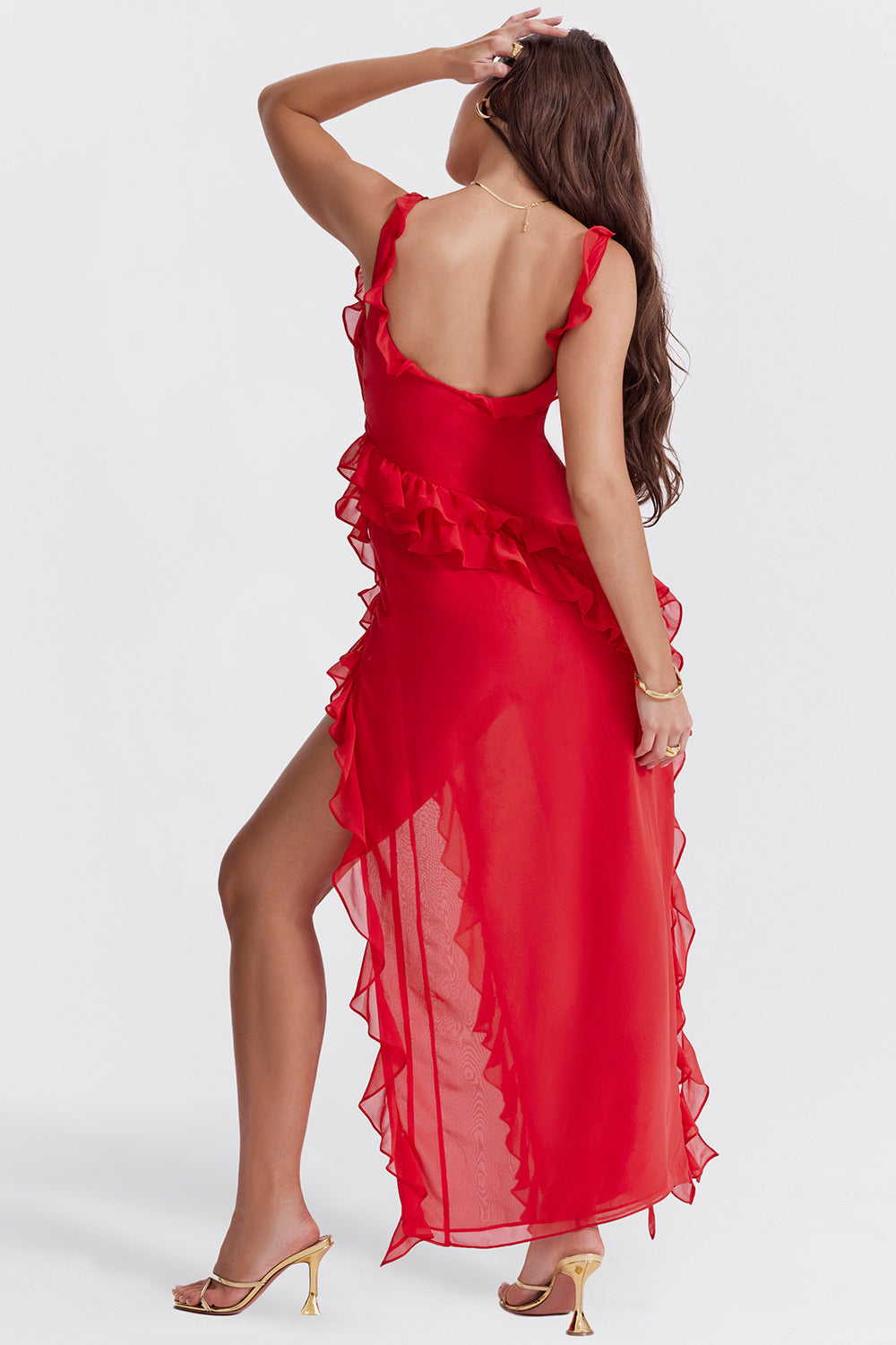 Isidora Basic™ | Vestido Maxi con Volantes