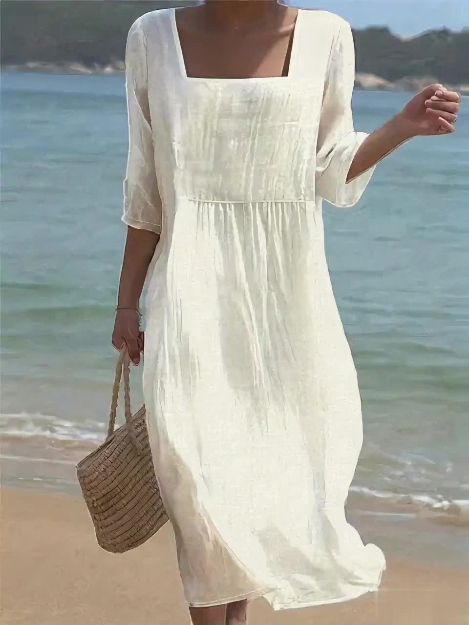 Lunelle™ – Vestido de Lino Casual y Atemporal