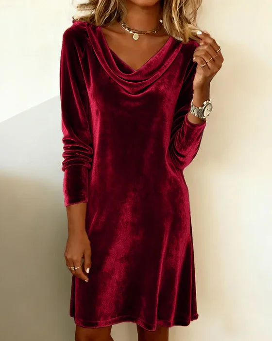 Fresa – Vestido de Terciopelo de Corte Holgado
