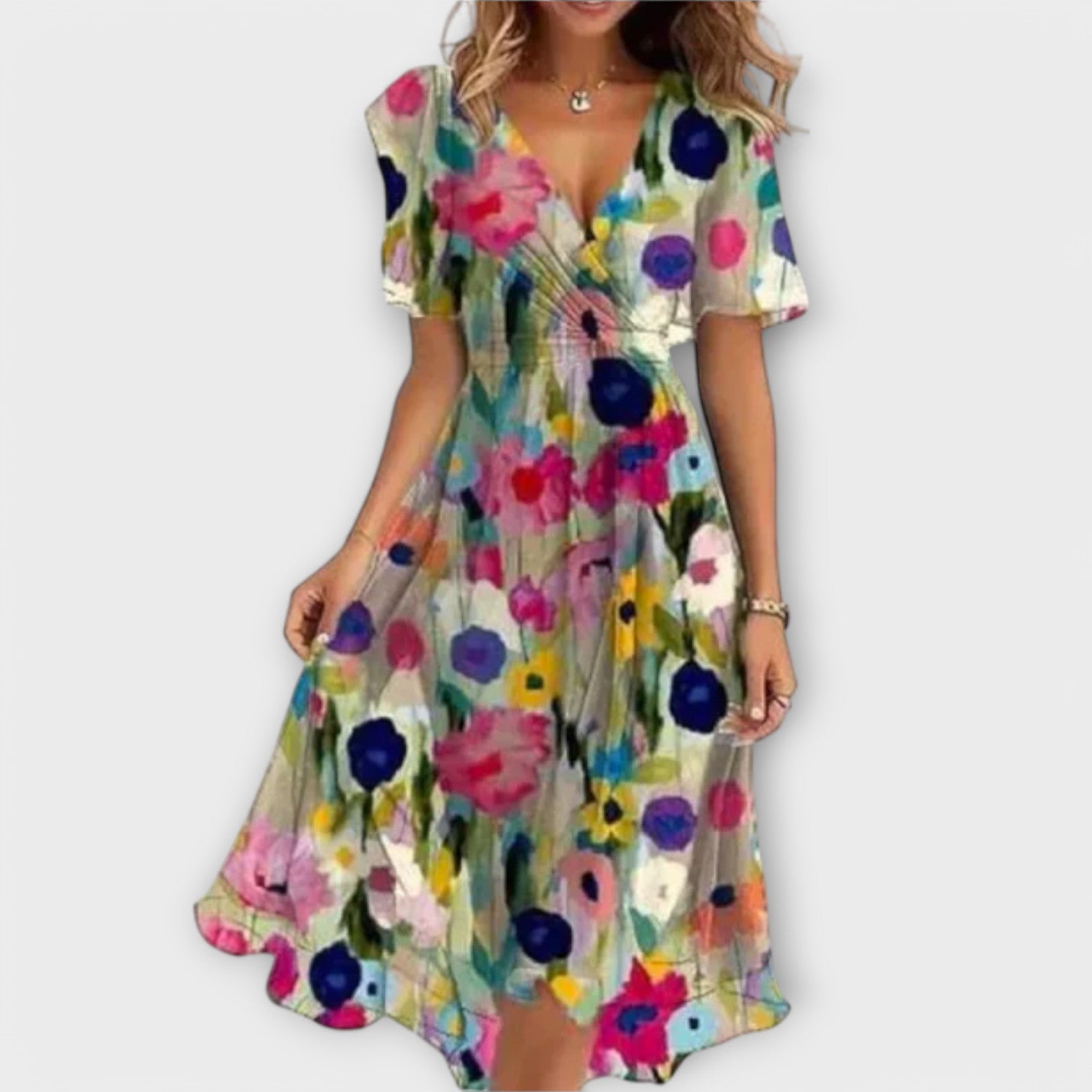 Anais - Vestido de mujer con cuello en V