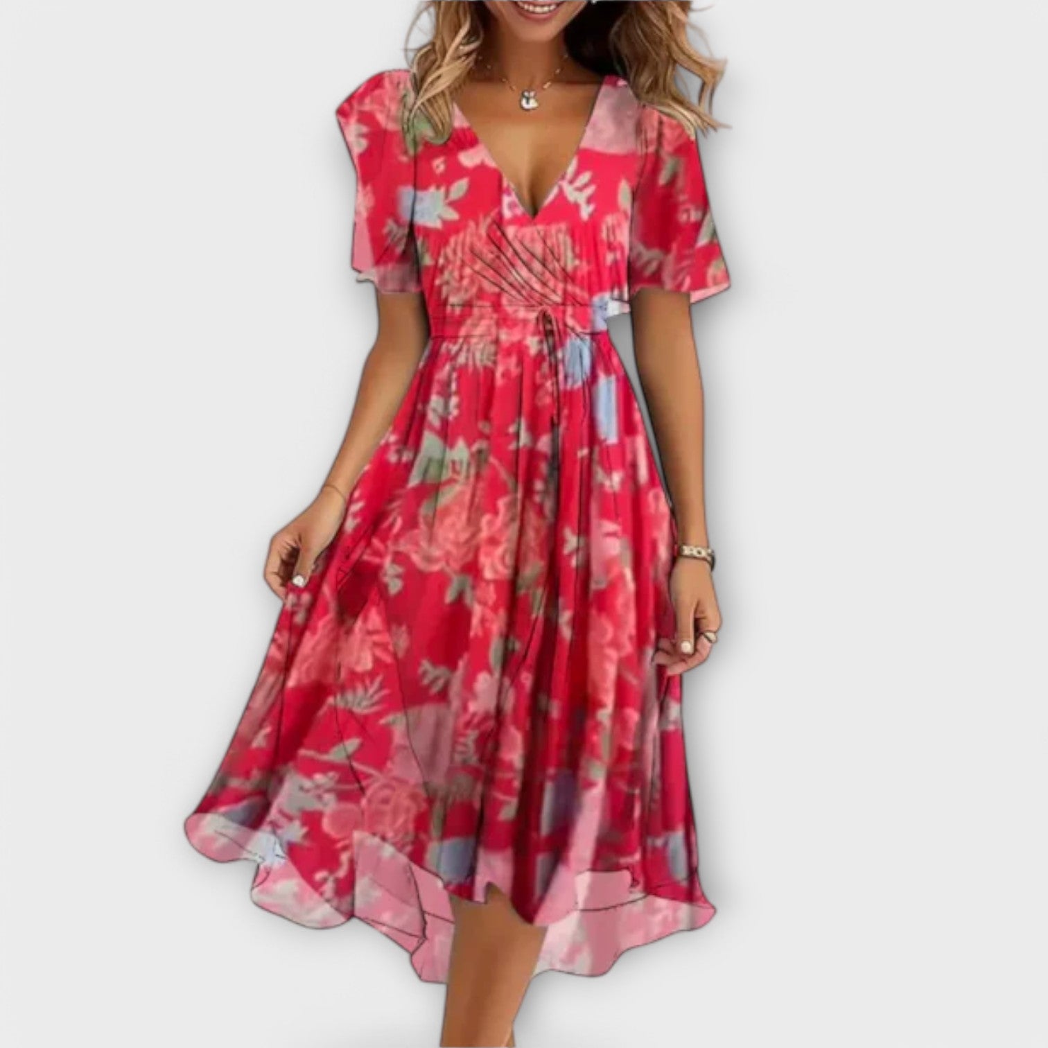 Anais - Vestido de mujer con cuello en V