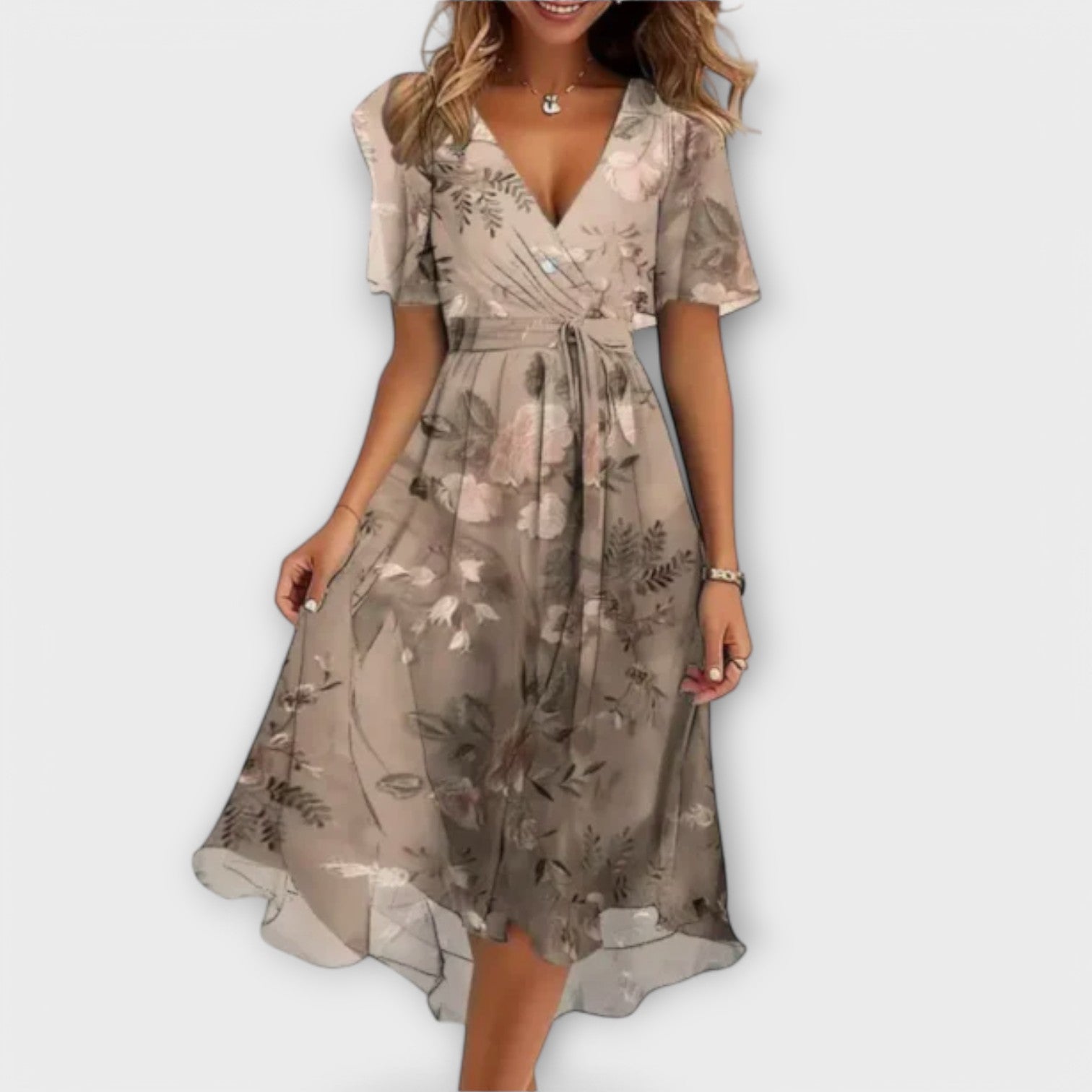 Anais - Vestido de mujer con cuello en V