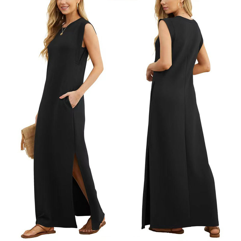 EMMA | Vestido largo antipliegues fluido