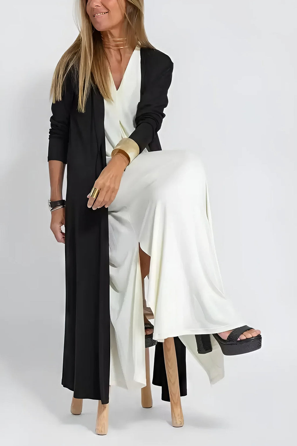 ELISE | Elegante vestido largo con cárdigan a juego gratis