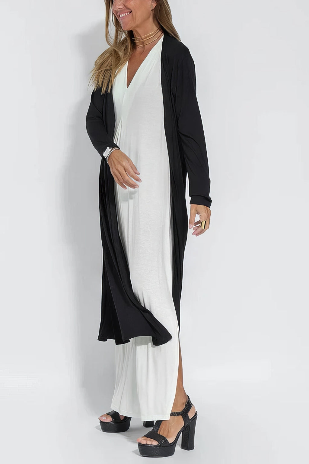 ELISE | Elegante vestido largo con cárdigan a juego gratis